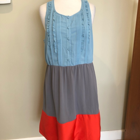 Moulinette Soeurs Anthro Color Block Dress size 12 - Picture 2 of 6